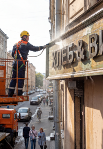 Мойка вывесок