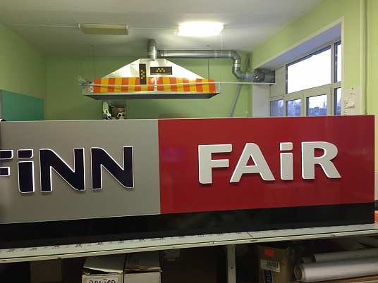 Изготовление вывески "FINN Fair"