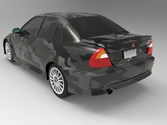 Разработка дизайна на Mitsubishi Lancer Evolution 6